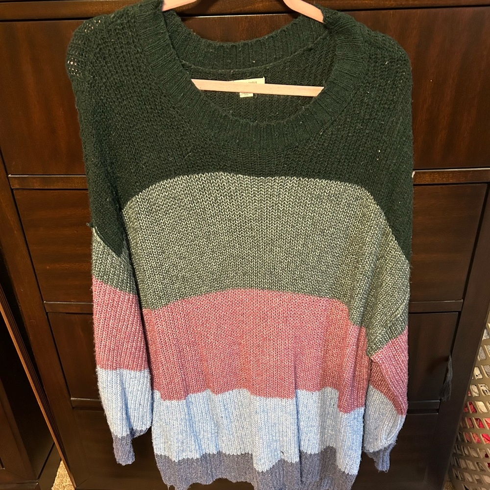 Striped American Eagle oversized sweater